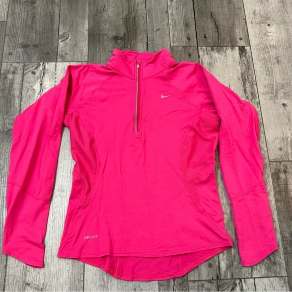 Nike Tops - Women's Nike Dri-Fit Pink 1/4 Zip Running Compression L/S Shirt Jacket XS
